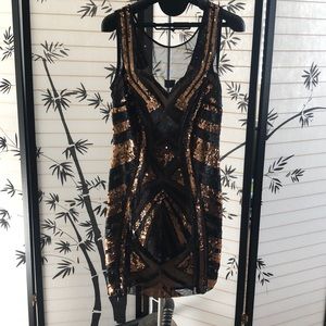 Rare sequenced Bebe dress with gorgeous details